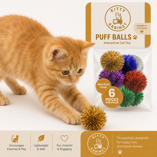Kitty Toy Puff Balls
